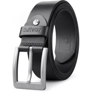 Buffway Leather Belt for Men